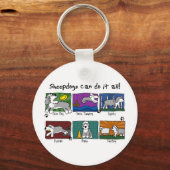 ドッグスポーツ旧英語シェプドッグ キーホルダー (正面)