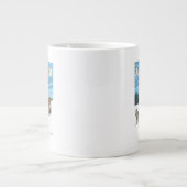 ドッグスリングシーン-アラスカ州シーワード ジャンボコーヒーマグカップ (正面)