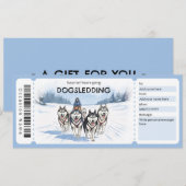 ドッグスレッジング ギフト券 招待状 (正面/裏面)