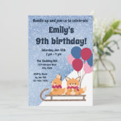 ドッグスレッジング バースデー ご招待 招待状 (スタンド正面)