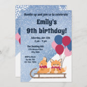 ドッグスレッジング バースデー ご招待 招待状 (正面/裏面)