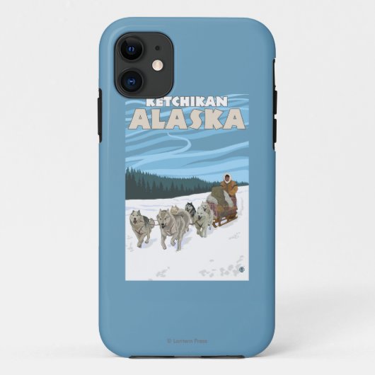 ドッグスレディングシーン-アラスカ、ケチカン Case-Mate iPhoneケース (裏面)