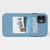 ドッグスレディングシーン-アラスカ、ケチカン Case-Mate iPhoneケース (裏面(横))