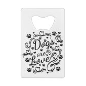 ドッグズアラブポーとハートタイポグラフィ クレジットカード栓抜き (裏面)