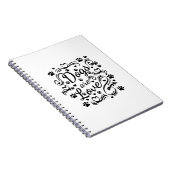 ドッグズアラブポーとハートタイポグラフィ ノートブック (右側)