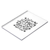 ドッグズアラブポーとハートタイポグラフィ ノートブック (左側)