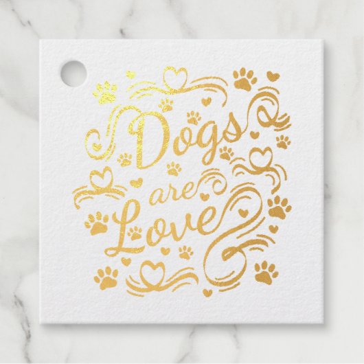 ドッグズアラブポーとハートタイポグラフィ フェイバータグ (正面)