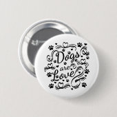 ドッグズアラブポーとハートタイポグラフィ 缶バッジ (正面&裏面)