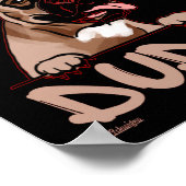 ドッグズウィズドゥデオルドイングリッシュブルドッグおもしろい犬 ポスター (角)