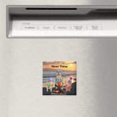 ドッグズオンビーチアットサンセット マグネット (インサイチュ (食洗機))