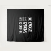 ドッグズブックスコーヒーおもしろい犬 タペストリー (正面(横))