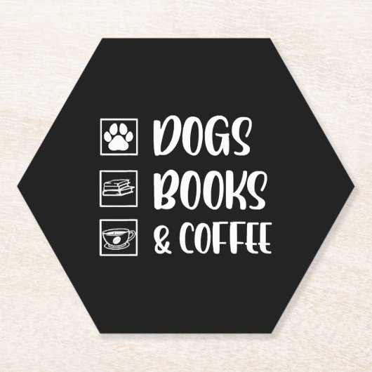 ドッグズブックスコーヒーおもしろい犬 ペーパーコースター (正面)