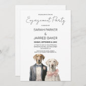ドッグズブライド&グルーマー婚約 招待状 (正面/裏面)