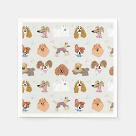 ドッグズペット子供の誕生日パーティー スタンダードカクテルナプキン