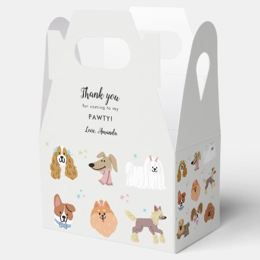 ドッグズペット子供の誕生日パーティー フェイバーボックス (オープン)