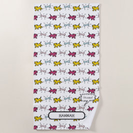 ドッグズボーンズRYグラフィティスタイル名ビーチタオル ビーチタオル