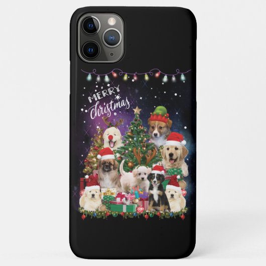 ドッグズメリークリスマスライト Case-Mate iPhoneケース (裏面)