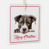 ドッグセラミックオーナメントからメリークリスマス セラミックオーナメント (右)