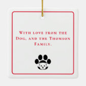 ドッグセラミックオーナメントからメリークリスマス セラミックオーナメント (裏面)