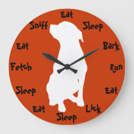 ドッグタイム ラージ壁時計