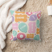 ドッグタグよくはしゃぐパターン クッション (ブランケット)