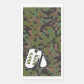 ドッグタグソルジャージョカモフラージュパーティーナプキンス (正面)