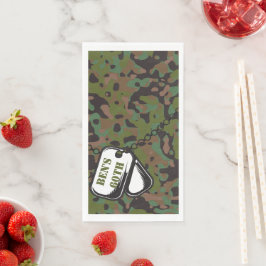 ドッグタグソルジャージョカモフラージュパーティーナプキンス