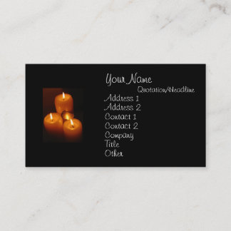 ドッグタッグおよび名刺蝋燭の 名刺