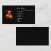 ドッグタッグおよび名刺蝋燭の 名刺 (正面/裏面)