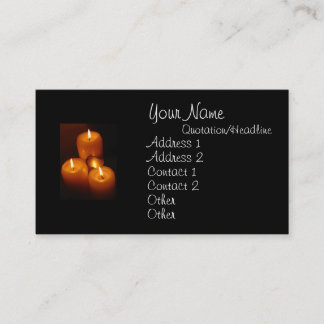 ドッグタッグおよび蝋燭-軍の名刺 名刺