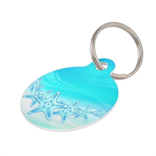 ドッグタッグのヒトデ ペット　ネームタグ (側面)