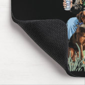 ドッグダック付きトランプ水鳥狩り迷彩柄 マウスパッド (コーナー)