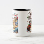 ドッグダッドのクリスマスチーム マグカップ - 面白いホリデー コーヒー (中央)