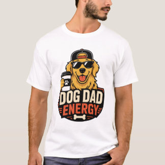 ドッグダッド エネルギー おもしろ ゴールデンレトリバー ストリートウェア Tシャツ