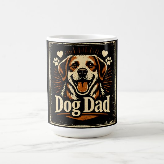ドッグダッド - 愛する犬の誇りある父親 コーヒーマグカップ (中央)