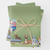 ドッグテーマパーティーハッピーバースデー ラッピングペーパーシート (インサイチュ)