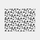 ドッグディッシュ、賞、ボール、前足 フリースブランケット (正面(横))