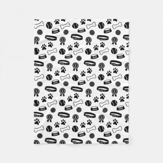 ドッグディッシュ、賞、ボール、前足 フリースブランケット (正面)