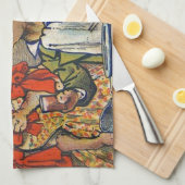 ドッグディナビクトリアンードドレスドギー キッチンタオル (四つ折り)