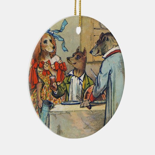ドッグディナビクトリアンードドレスドギー セラミックオーナメント (右)