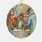 ドッグディナビクトリアンードドレスドギー セラミックオーナメント (左)
