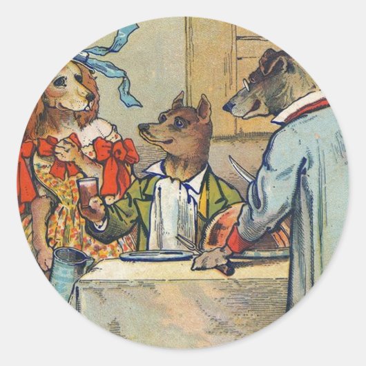 ドッグディナビクトリアンードドレスドギー ラウンドシール (正面)