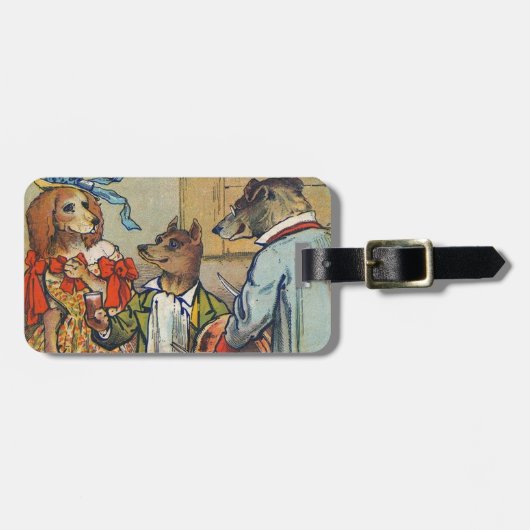 ドッグディナビクトリアンードドレスドギー ラゲッジタグ (正面横)