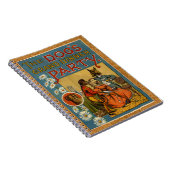 ドッグディナーパーティーヴィンテージドッグイラストレーション ノートブック (右側)