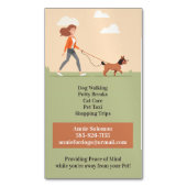 ドッグデイケア歩くペットシッター マグネット名刺 (正面縦)
