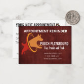 ドッグデイサービスビジネスアポイントメントカード ノートカード (正面/裏面インサイチュ)