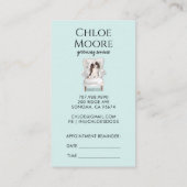 ドッグデイスパグルームビジネス&アポイントメントリマインダー 名刺 (裏面)