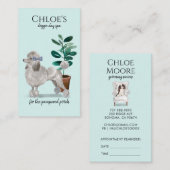 ドッグデイスパグルームビジネス&アポイントメントリマインダー 名刺 (正面/裏面)