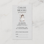 ドッグデイスパグルームビジネス&アポイントメントリマインダー 名刺 (裏面)