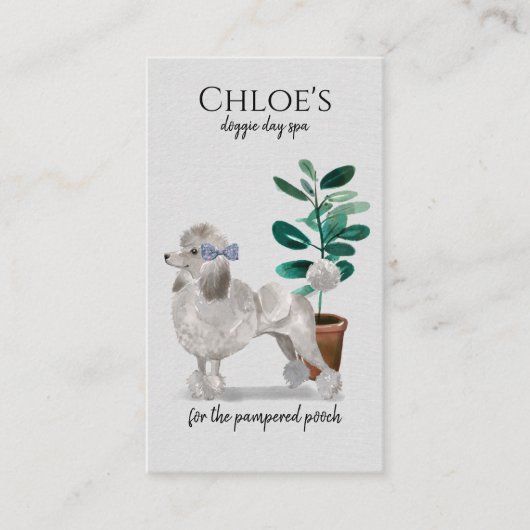 ドッグデイスパグルームビジネス&アポイントメントリマインダー 名刺 (正面)